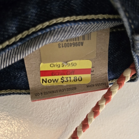 Levi's Dark Blue Straight Jeans - Picture 5 of 5